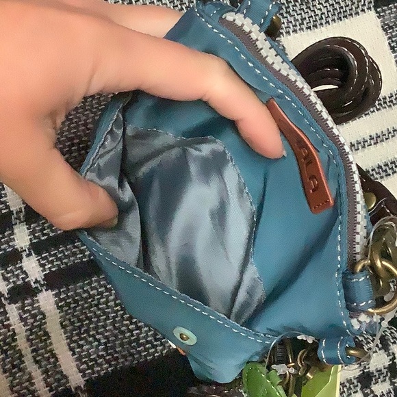 Chala nylon & vegan leather floral crossbody purse - Picture 7 of 10